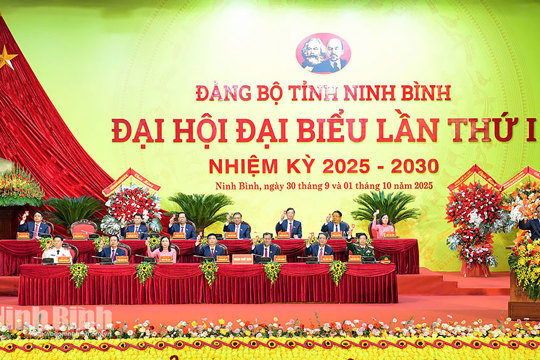 Đại hội đại biểu Đảng bộ tỉnh Ninh Bình lần thứ I, nhiệm kỳ 2025 - 2030 thành công tốt đẹp 