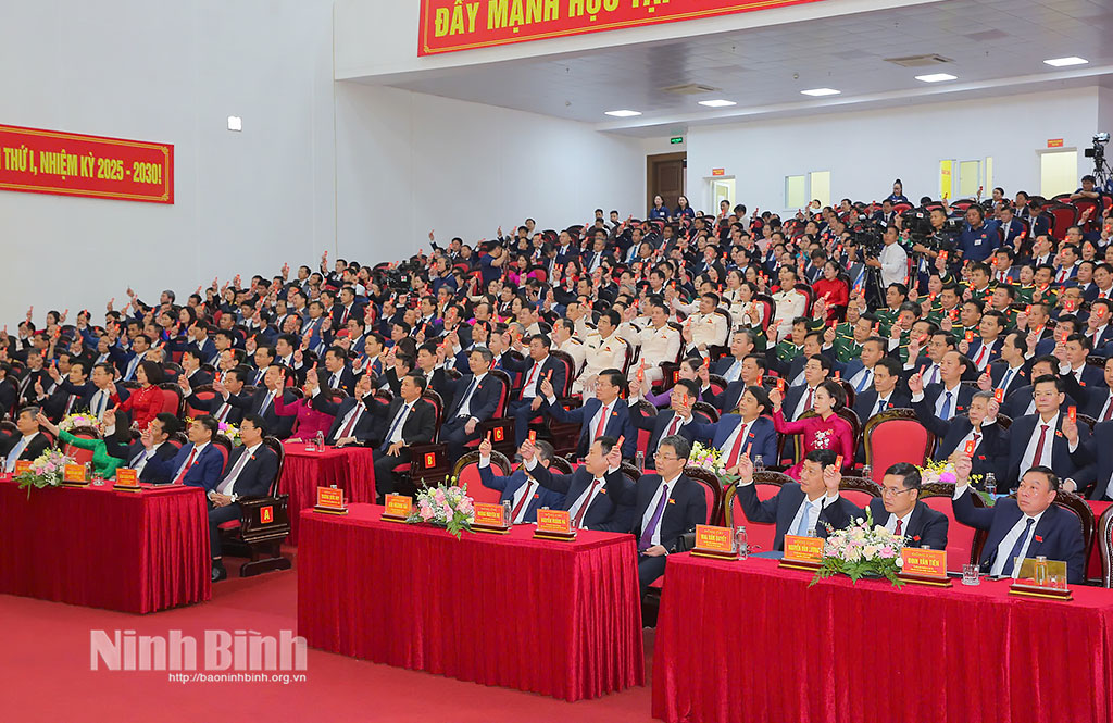Nghị quyết Đại hội đại biểu Đảng bộ tỉnh Ninh Bình lần thứ I, nhiệm kỳ 2025 - 2030