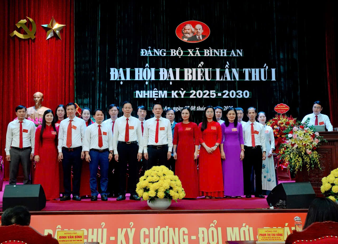 Đảng bộ xã Bình An tổ chức thành công Đại hội đại biểu lần thứ I, nhiệm kỳ 2025-2030, vững bước vào kỷ nguyên phát triển mới