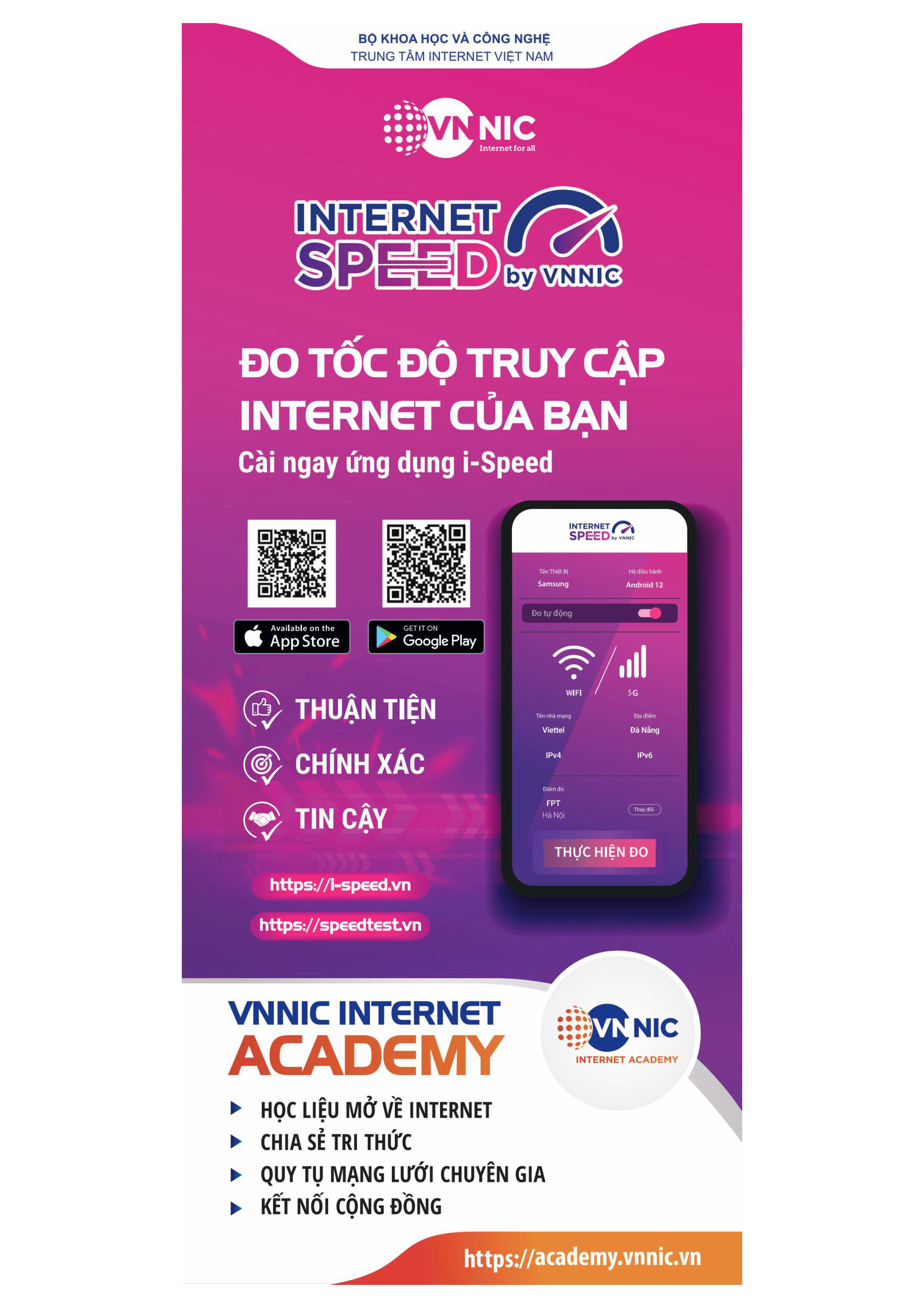 Hướng dẫn sử dụng ứng dụng i-speed đo tốc độ Internet