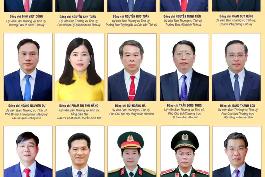 Danh sách Ban Thường vụ Tỉnh ủy Ninh Bình, nhiệm kỳ 2025-2030 
